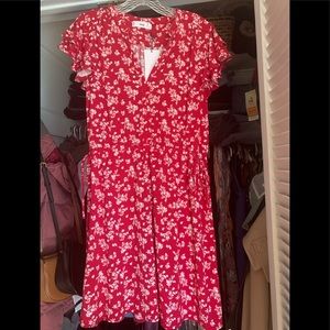 Mango Gala8 dress size 8 NWT Red Flower Dress
